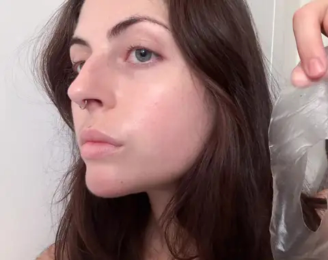 Hydrated skin after face mask